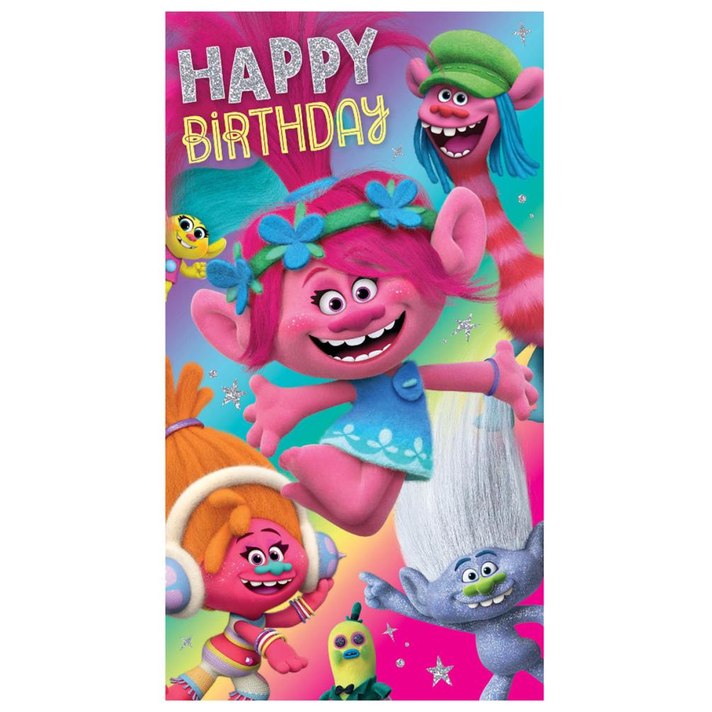 Happy Birthday Trolls Birthday Card TL011 Character Brands