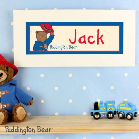 Personalised Paddington Bear Name Plaque P051186 Character Brands