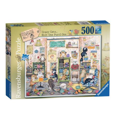 Crazy Cats Vintage Knit One Purrl One 500pc Jigsaw Puzzle  £10.99