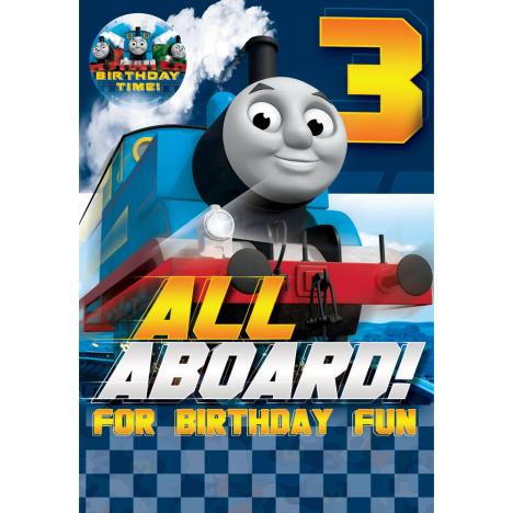 3rd Birthday Thomas & Friends Birthday Card With Badge  £2.10