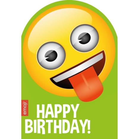 Smiley Tongue Happy Birthday Emoji Birthday Card  £1.99
