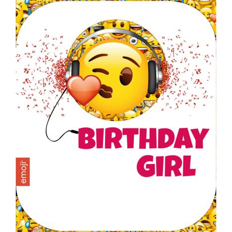 Smiley Birthday Girl Emoji Birthday Card  £2.10