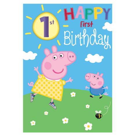 Happy 1st Birthday Peppa Pig Birthday Card  £2.39