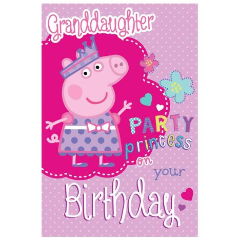 Granddaughter Peppa Pig Birthday Card with Badge  £2.69