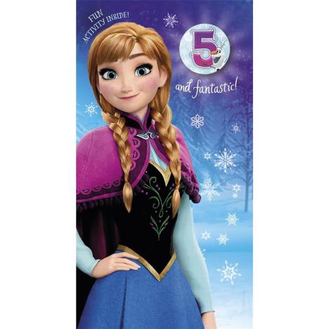 5th Birthday Anna Disney Frozen Activity Birthday Card  £2.40