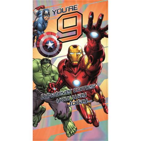 9th Birthday Marvel Avengers Birthday Card  £2.40