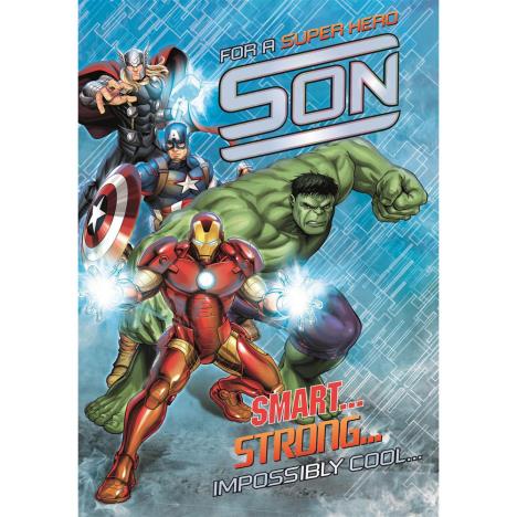 Super Hero Son Marvel Avengers Birthday Card  £1.85