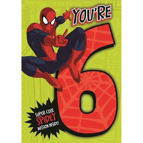 6th Birthday Marvel Spiderman Activity Birthday Card  £1.85