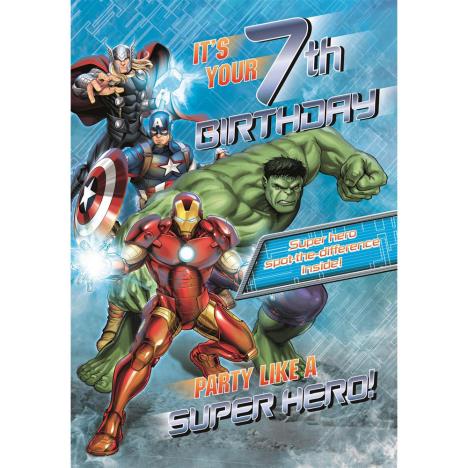 7th Birthday Marvel Avengers Birthday Card  £1.85
