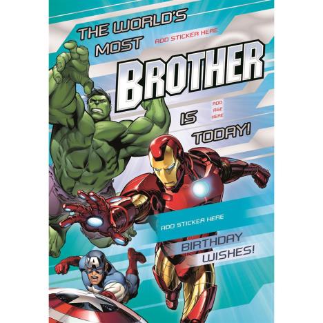 Brother Personalised Marvel Avengers Birthday Card  £3.40