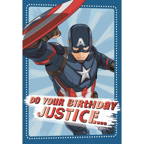 Do Your Birthday Justice Marvel Captain America Birthday Card  £1.40