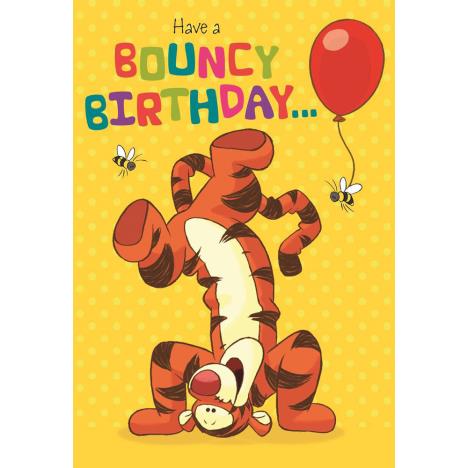 Bouncy Birthday Tigger Winnie The Pooh Birthday Card  £1.40