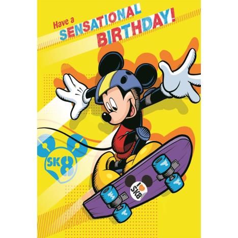 Birthday SK8 Disney Mickey Mouse Birthday Card  £1.40