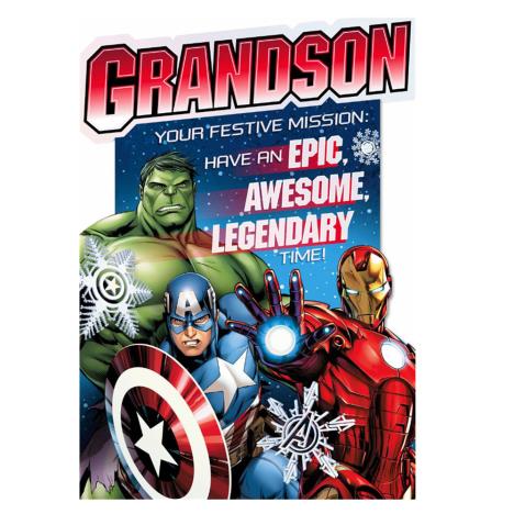 Grandson Marvel Avengers Christmas Card  £2.80
