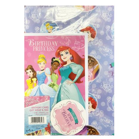 Disney Princess Birthday Card, Gift Wrap & Tag Set  £1.55