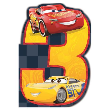 Disney Cars Shaped 3rd Birthday Card  £2.50