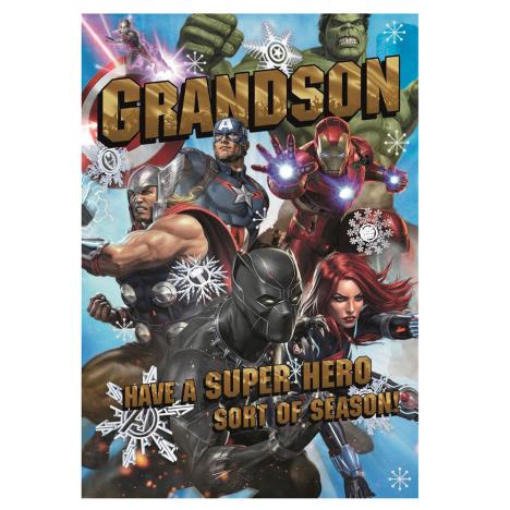 Grandson Marvel Avengers Pop Up Christmas Card  £3.40