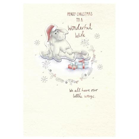 Wonderful Wife Winnie The Pooh Eeyore Christmas Card  £3.40