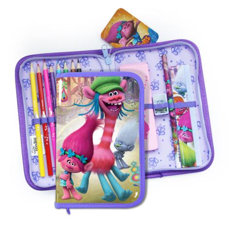 Trolls Single Zip Filled Pencil Case  £5.99