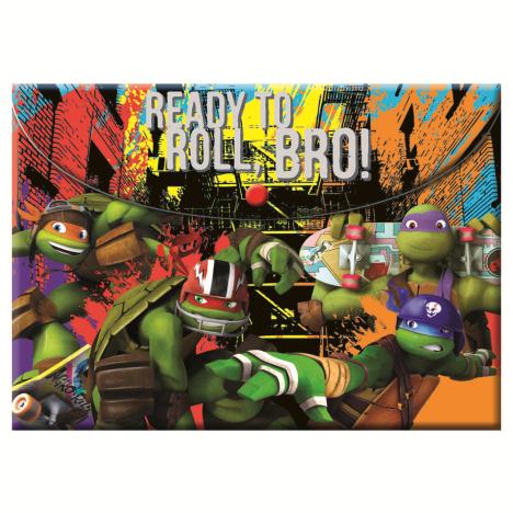 A4 Teenage Mutant Ninja Turtles Plastic Folder with Button  £0.99