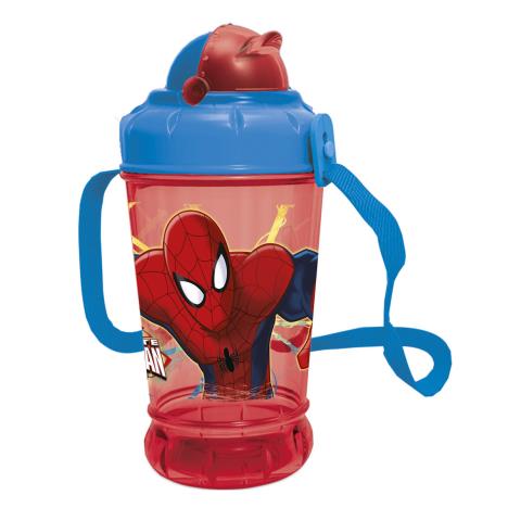 Spiderman Pop Up Drinks Bottle With Straw  £5.99
