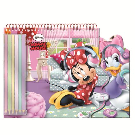 Minnie Mouse Spiral Sketch Book & Coloring Pencils  £2.99