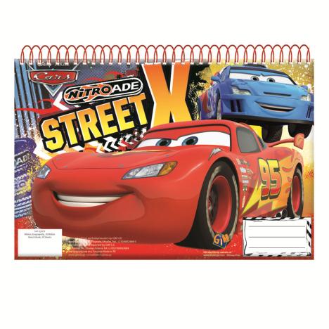 A4 Disney Cars Street X Spiral Sketch Book  £1.79