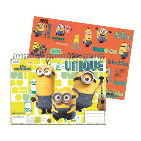 A4 Minions Spiral Sketch Book with Stickers   £2.49