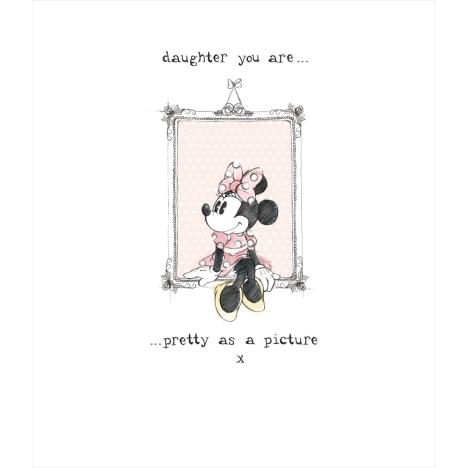 Daughter Pretty As a Picture Minnie Mouse Birthday Card  £2.29