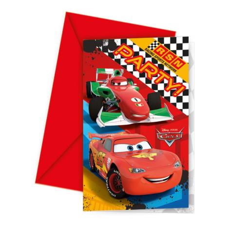 Disney Cars Chequered Flag Invitations & Envelopes (Pack of 6)  £2.49