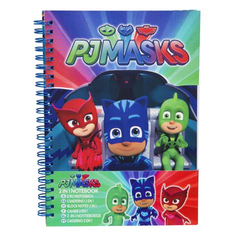 PJ Masks A5 2 in 1 Spiral Bound Notebook  £4.49