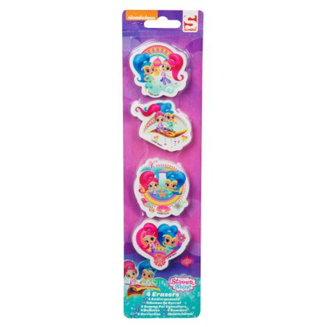 Shimmer & Shine 4 Piece Eraser Set  £1.39