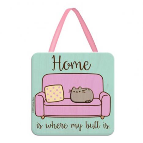 Pusheen Home Is Where My Butt Is Wooden Plaque  £3.49