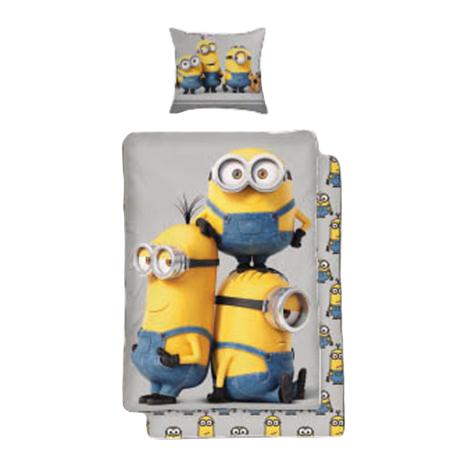Minions Stacked Up Grey Single Duvet Cover Set   £24.99