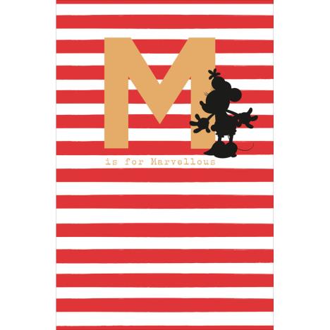 M Is For Marvellous Disney Minnie Mouse Card  £1.99