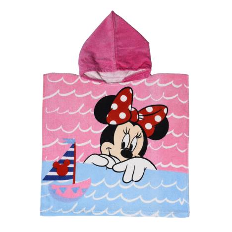 Minnie Mouse Sail Boat Hooded Bath Beach Towel Poncho  £8.49
