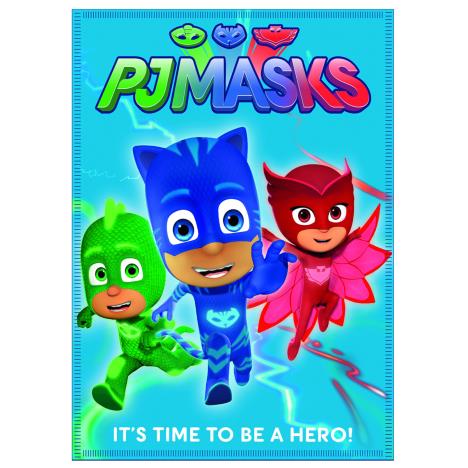 PJ Masks Time To Be A Hero Blue Fleece Blanket  £5.99