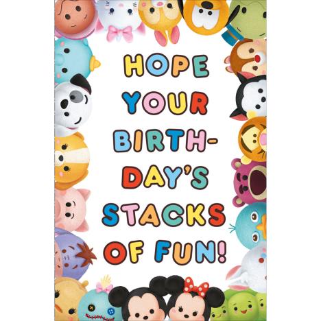 Stacks Of Fun Disney Tsum Tsum Birthday Card  £1.99