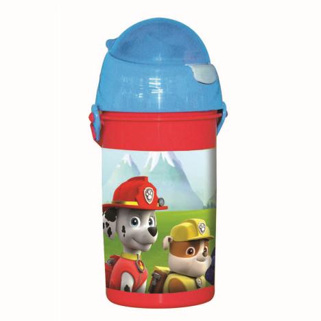 500ml Paw Patrol Flip Top Drinks Bottle With Strap   £2.99