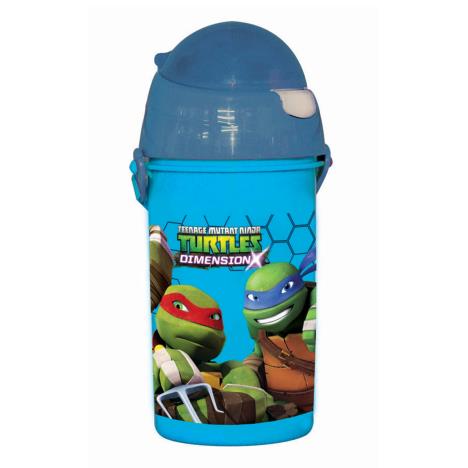 TMNT 500ml Flip Top Drinks Bottle With Strap   £2.99