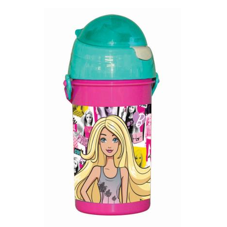 Barbie 500ml Flip Top Drinks Bottle With Strap   £2.99