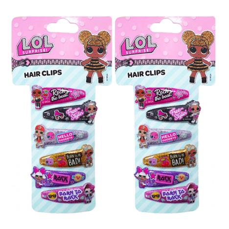 LOL Surprise PVC Hair Clips (Pack of 6)  £1.29