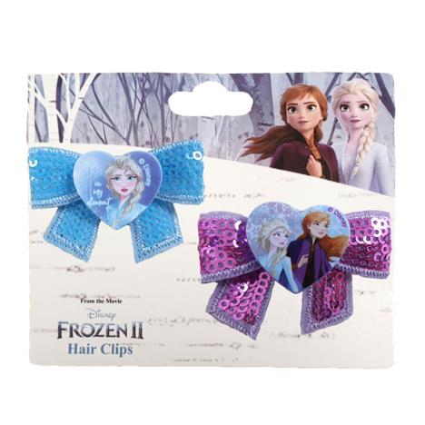 Disney Frozen Hair Clip Sequin Bow Set 2 Pack  £1.19