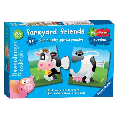 Farmyard Friends 9 x 2pc Puzzles  £6.99