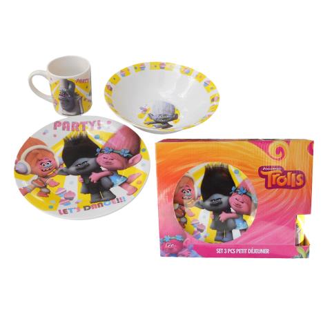 Trolls 3 Piece Ceramic Breakfast Set  £5.99