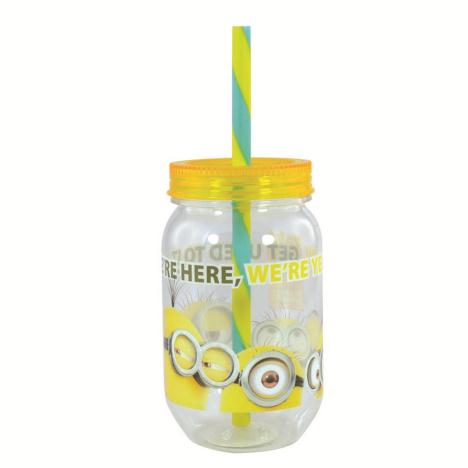 Minions Yellow Mason Jar Tumbler Cup  £5.99