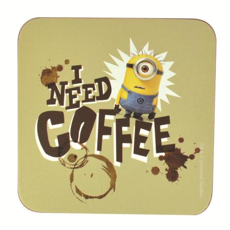 I Need Coffee Minions Coaster  £1.49
