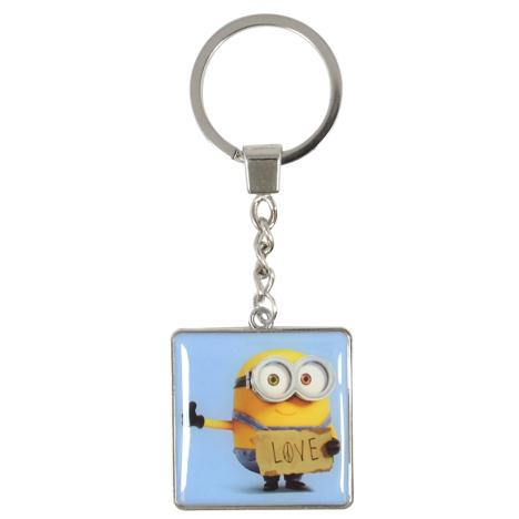 Minion Bob Love Sign Minions Square Metal Key Ring  £3.99