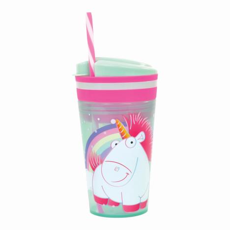 Despicable Me Fluffy Unicorn Drinks Bottle With Snack Compartment  £5.99