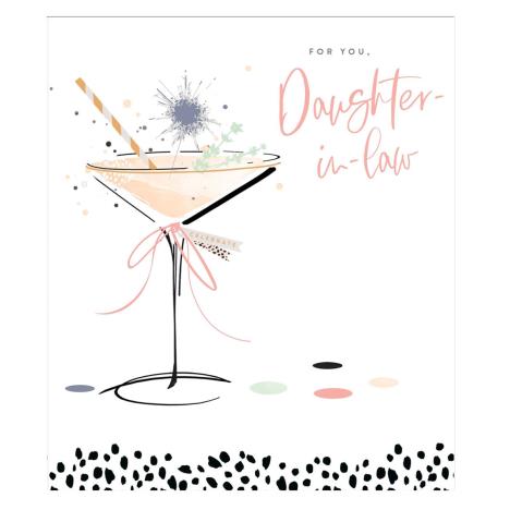 Daughter in Law Cocktail Glass Birthday Card   £2.65